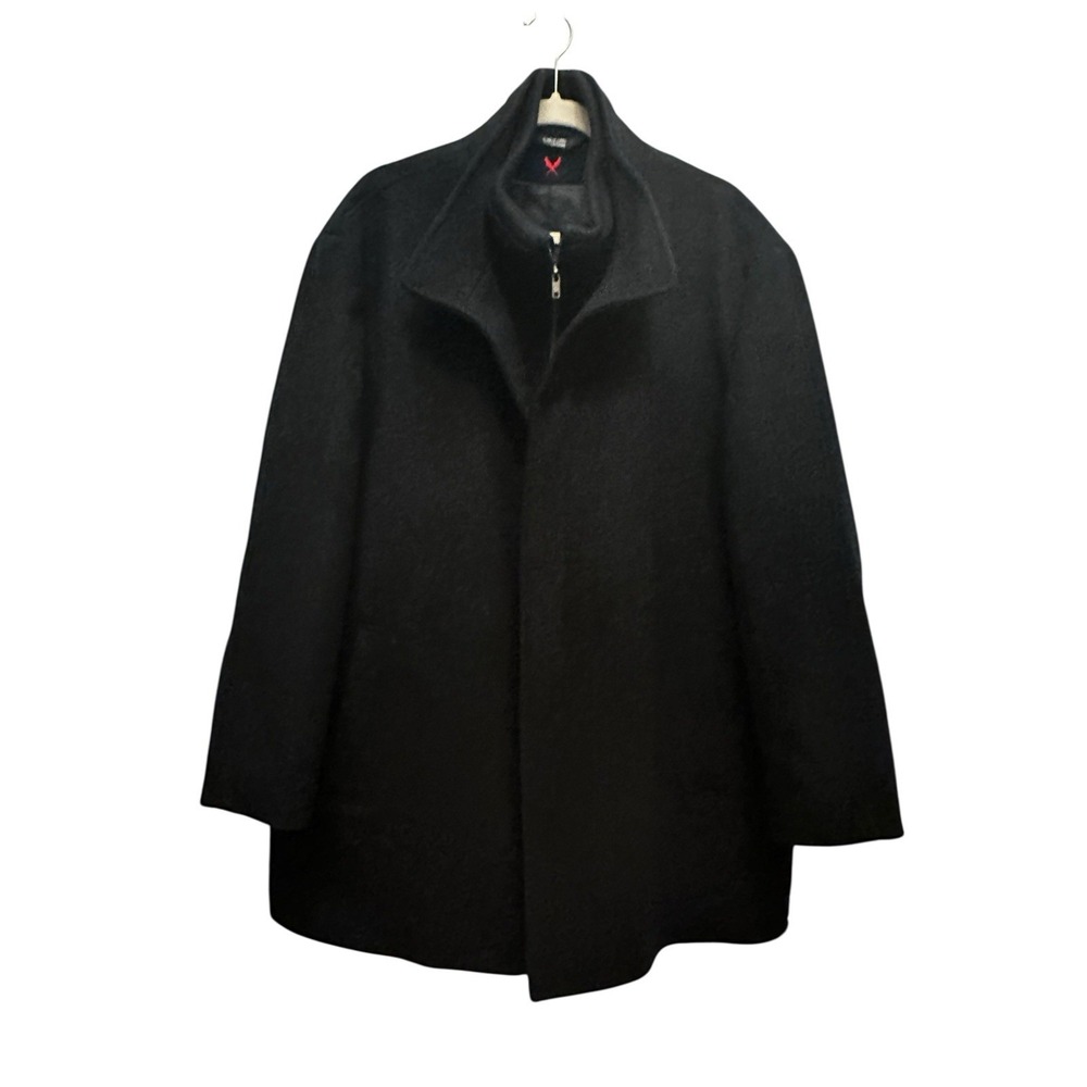 Cardinal Of Canada Car Coat 100% Wool Double Mock‎ Mens Jacket XXL Navy Blue
